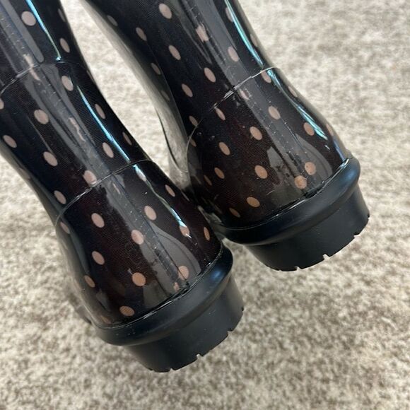 Ugg Shoes Ugg Australia Shaye Charcoal Polka Dot Tall Rubber Rain 11 - Picture 5 of 7